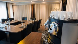 Meeting room with Nespresso machine